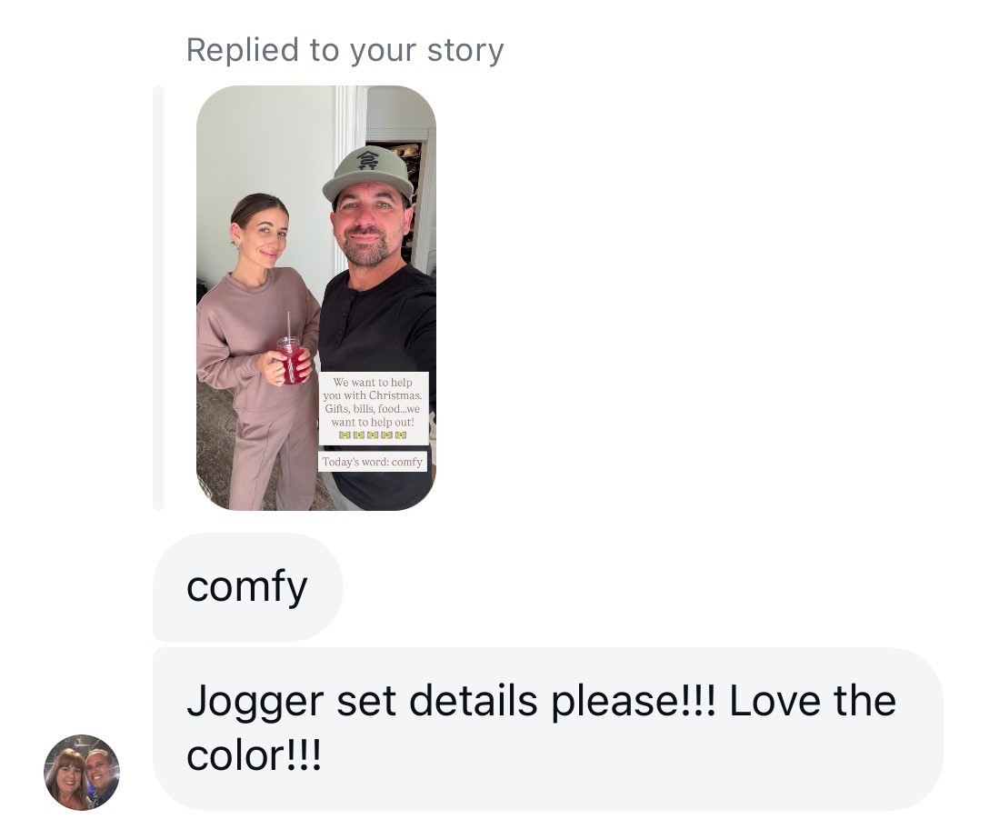 Comfy jogger lounge set
Wearing size XS 

#LTKFindsUnder50 #LTKGiftGuide #LTKSaleAlert