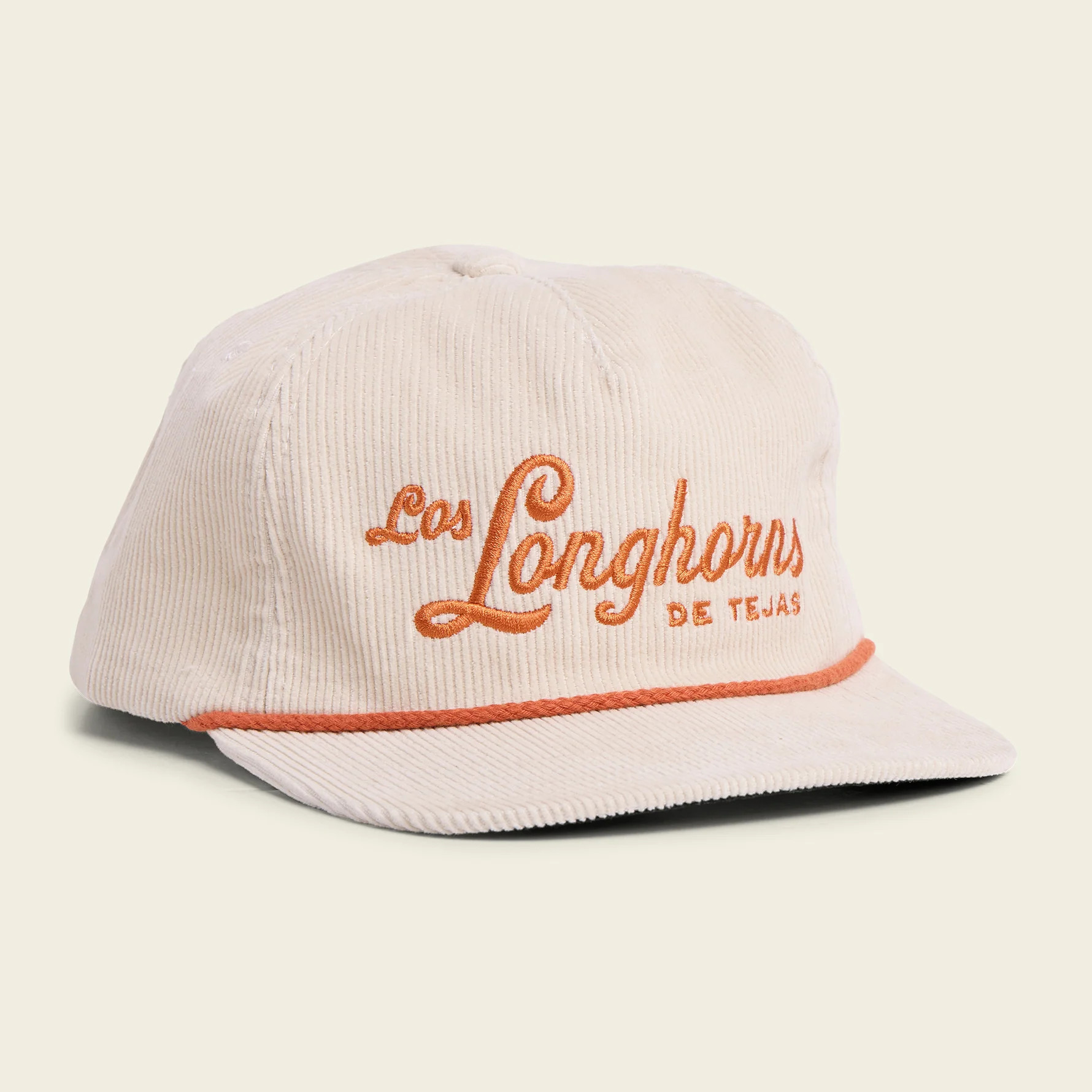 Texas Longhorns Snapback - White Corduroy | Howler Brothers