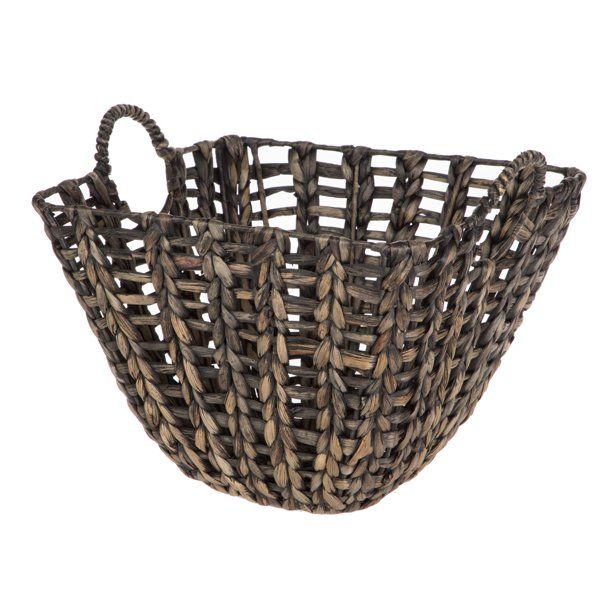 Better Homes & Gardens Espresso Hyacinth Basket With Handles - Walmart.com | Walmart (US)