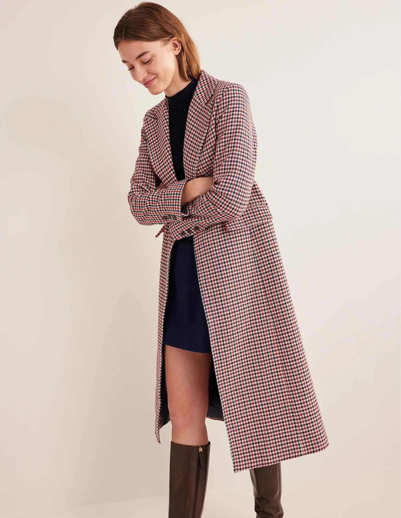 Tailored Check Maxi Coat | Boden (US)