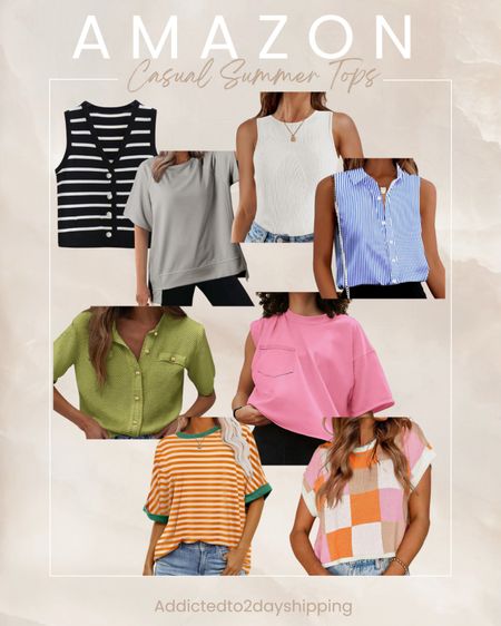 AMAZON- Casual Summer Tops

I rounded up some of my favorite casual summer tops and staple pieces!

Stripe best, V-neck button down vest, ribbed knit sleeveless tank top, button down sleeveless tank top, short sleeve crewneck sweatshirt, button down short sleeve sweater, crop crewneck tshirt, boxy t-shirt, short sleeve stripe T-shirt, short sleeve color block checker knit top

#LTKStyleTip #LTKSeasonal #LTKFindsUnder100