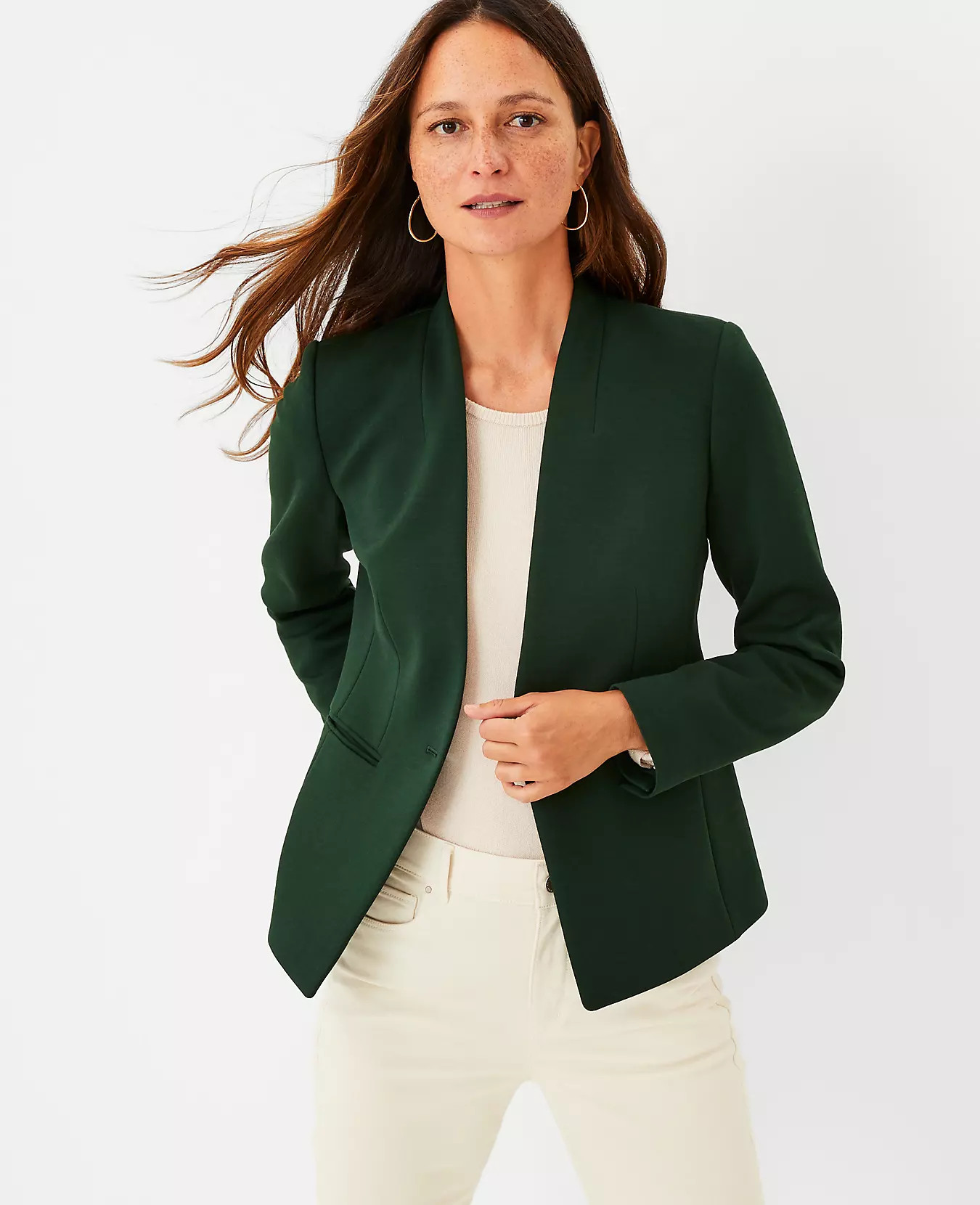 The Cutaway Blazer in Double Knit | Ann Taylor (US)