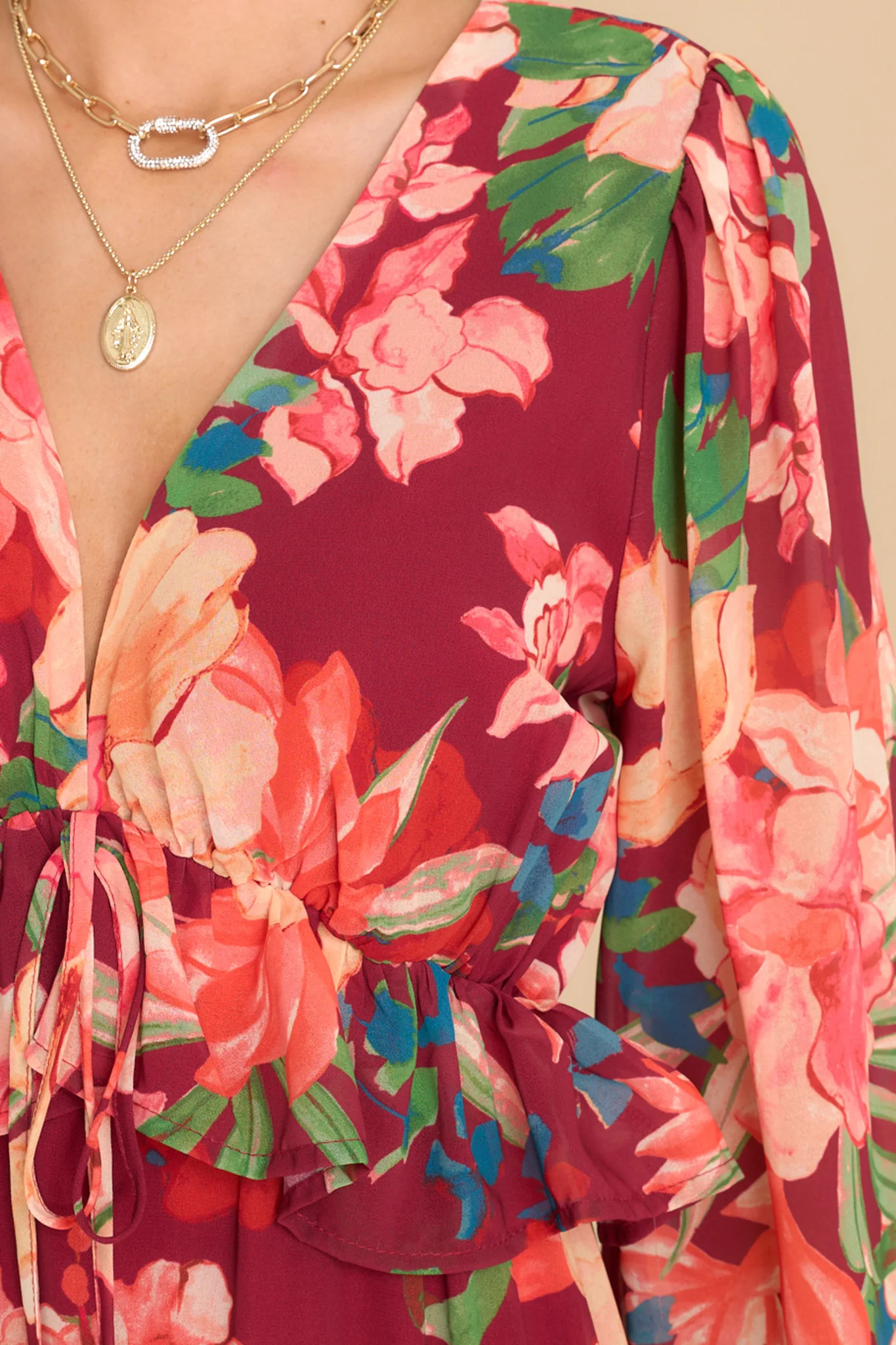 Dance Off Burgundy Multi Maxi Dress | Red Dress 