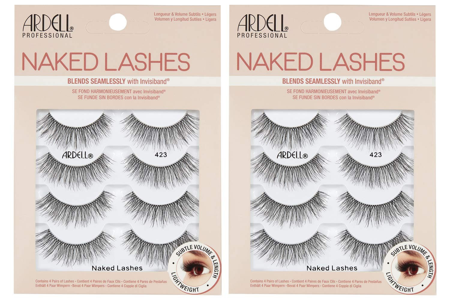 Ardell Strip Lashes Naked Lashes #423, 4 Pairs x 2-Pack | Amazon (US)