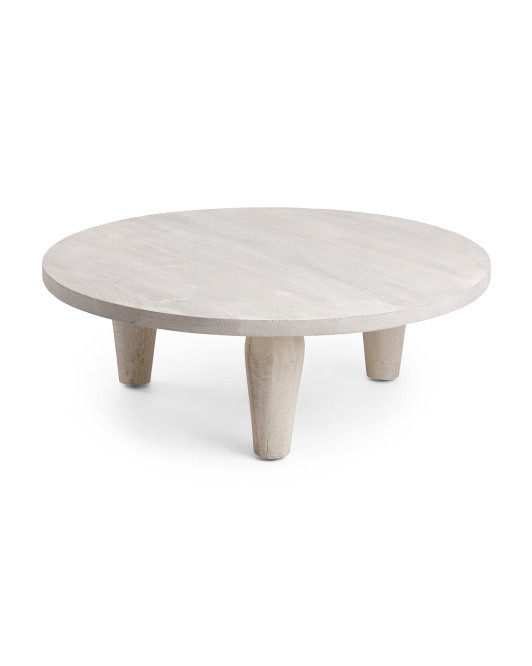 40in Sandblasted Solid Mango Wood Coffee Table | TJ Maxx