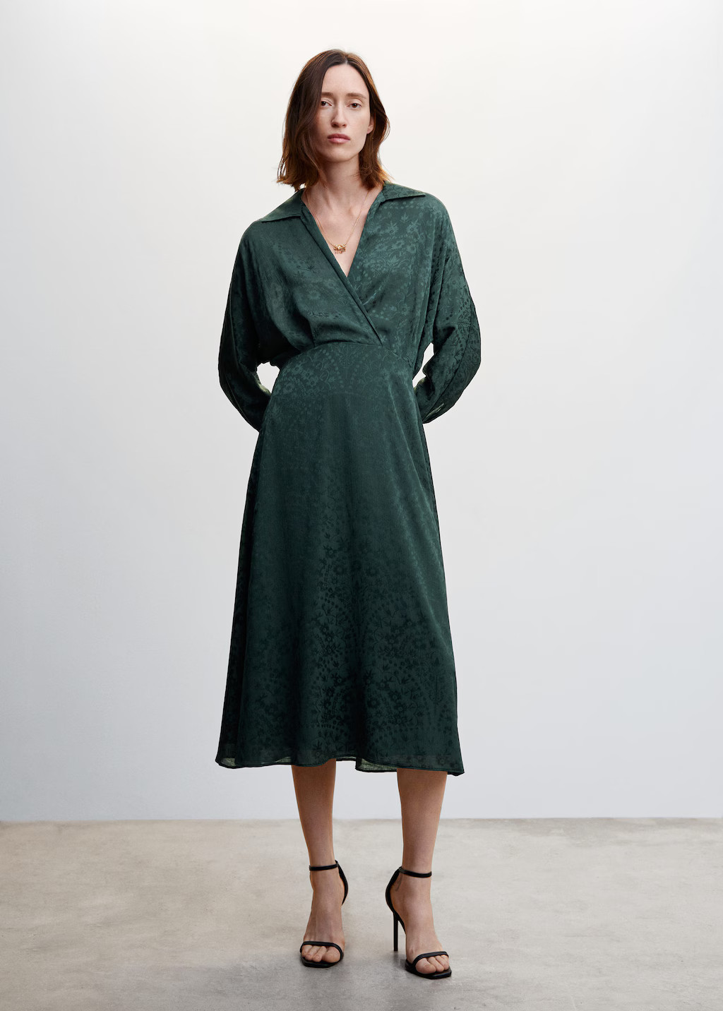 Jacquard dress -  Women | Mango USA | MANGO (US)