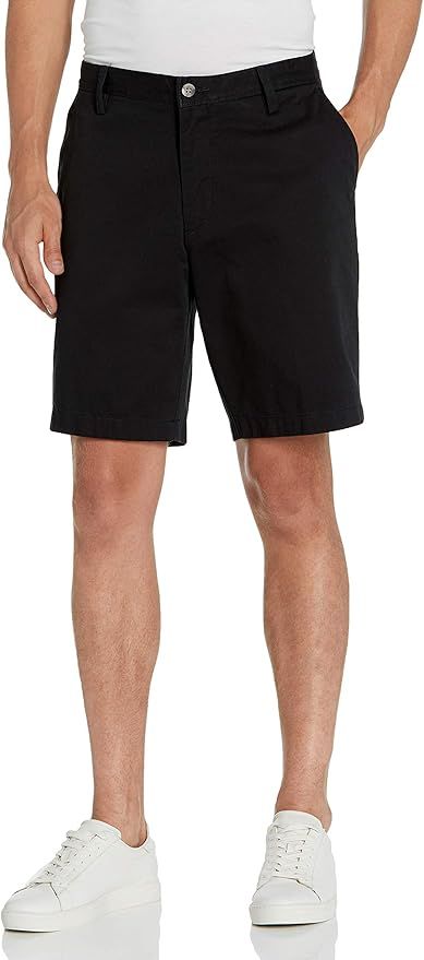 Nautica Men's Cotton Twill Flat Front Chino Short | Amazon (US)