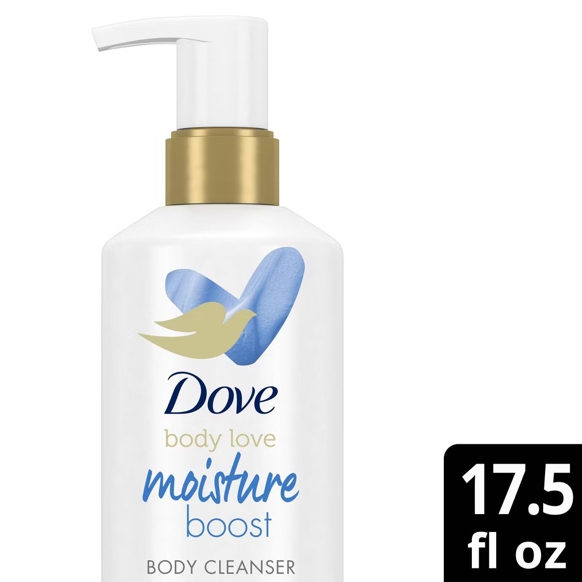 Dove Beauty Body Love Hyaluronic Serum + Moringa Oil Moisture Boost Body Cleanser - 17.5 fl oz | Target