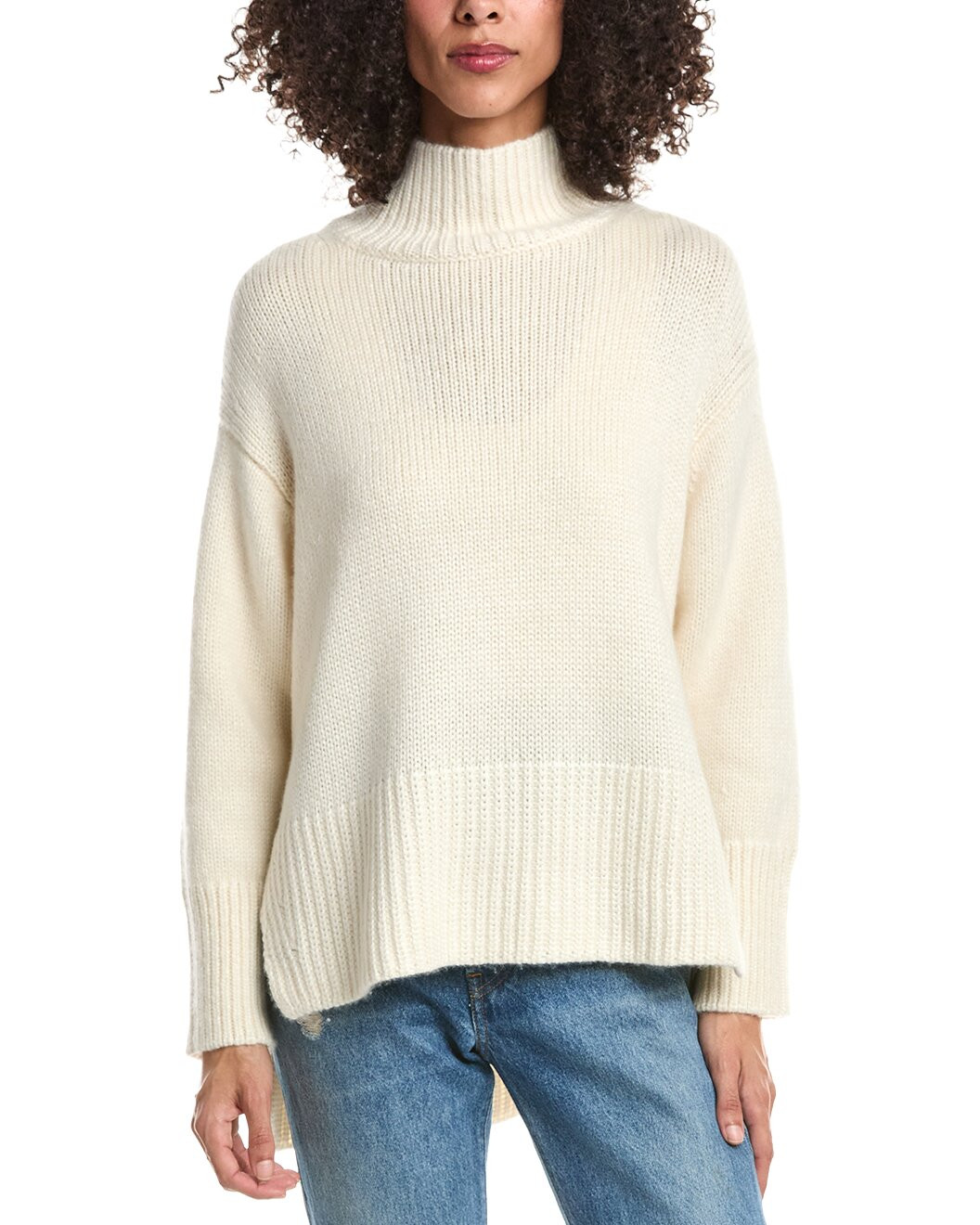 Lafayette 148 New York Stand Collar Drop Shoulder Cashmere & Silk-Blend
Sweater | Gilt & Gilt City