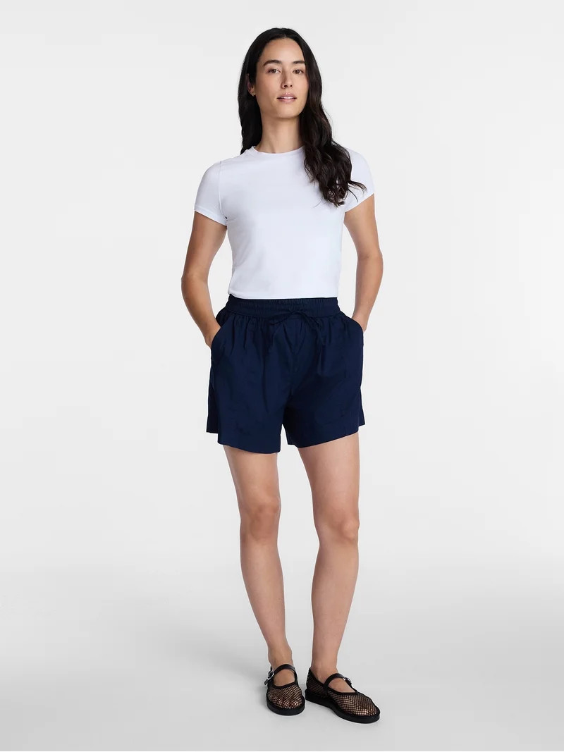 Time and Tru Women's Poplin Shorts, Sizes XS-XXXL | Walmart (US)