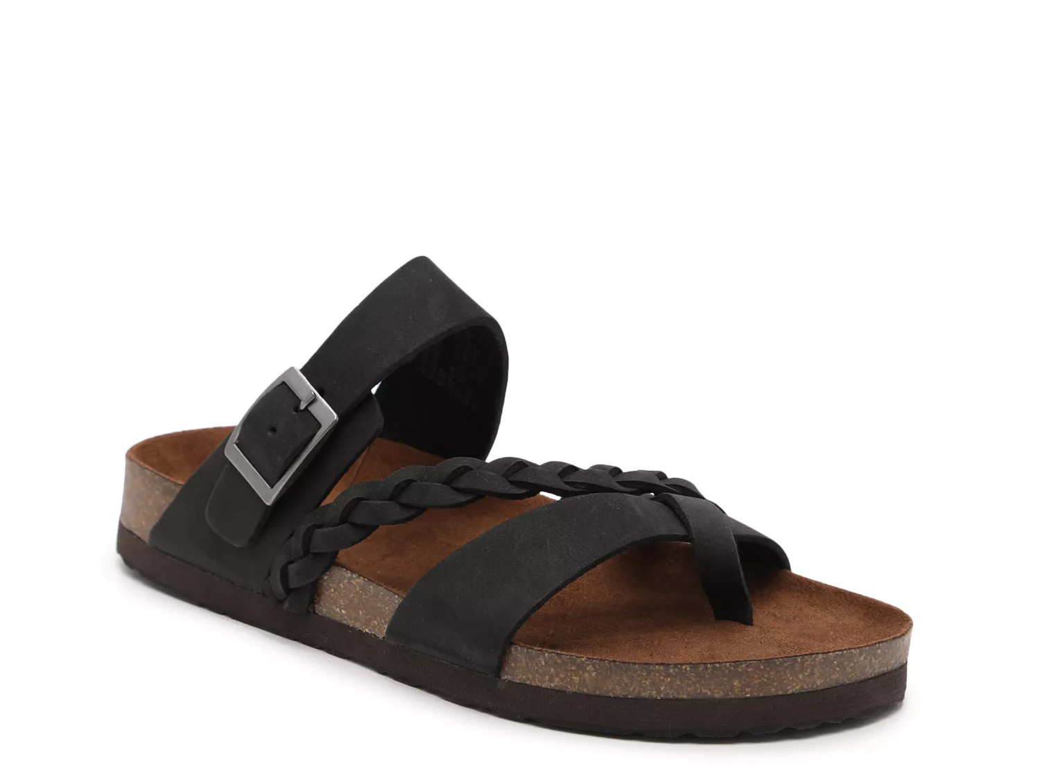 White Mountain Hazy Slide Sandal | Women's | Black | Size 9 | Sandals | Footbed | DSW