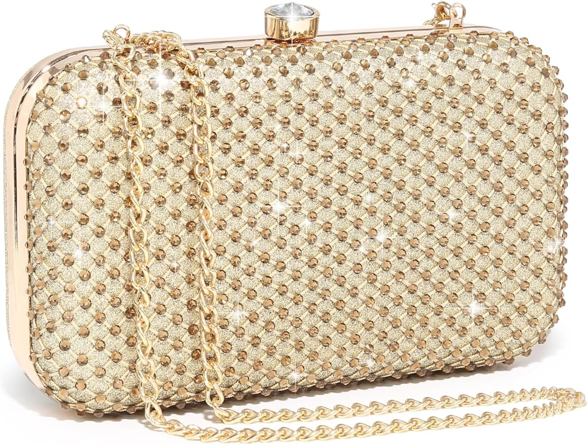 Dasein Womens Rhinestone Clutch Purse Sparkling Evening Bag with Crystal Clasp for Formal Prom Pa... | Amazon (US)