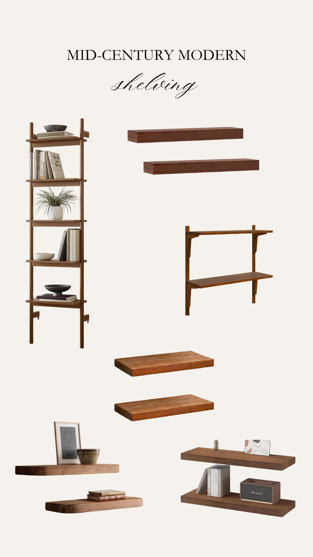 Medium / dark wood shelving units 

 

#LTKHome