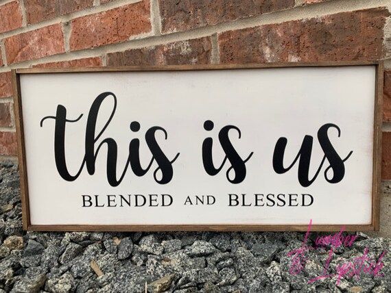 This Is Us wood frame sign, Wall Decor, This is Us Blended and Blessed, wood sign, farmhouse wall... | Etsy (US)