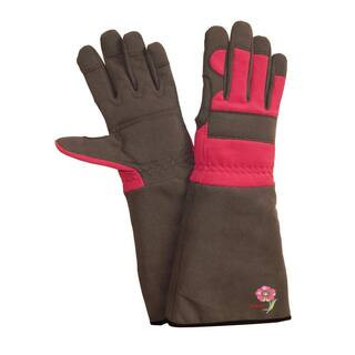 Medium Pink Reinforced Palm/Palm Pad Leather General Purpose Gloves | The Home Depot