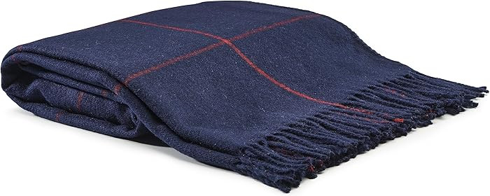 Arus Acrylic Highlands Collection Queen Size Tartan Plaid Design Throw Blanket Navy-Red, 60x80 in... | Amazon (US)