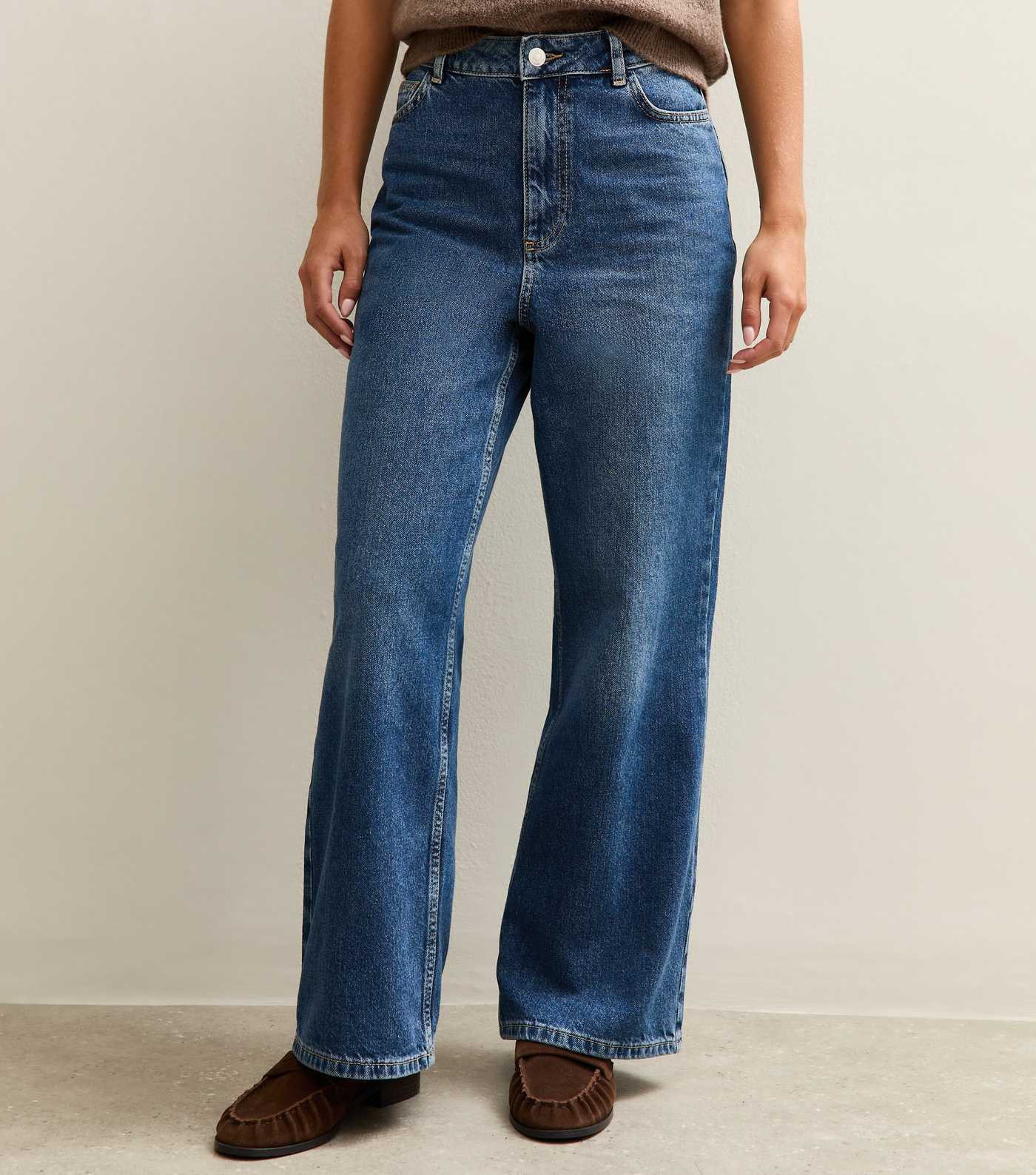 Petite Blue High Waist Adalae Wide Leg Jeans 
						
						Add to Saved Items
						Remove from S... | New Look (UK)