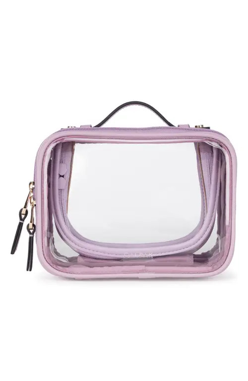 CALPAK Small Clear Cosmetics Case in Lavender at Nordstrom | Nordstrom