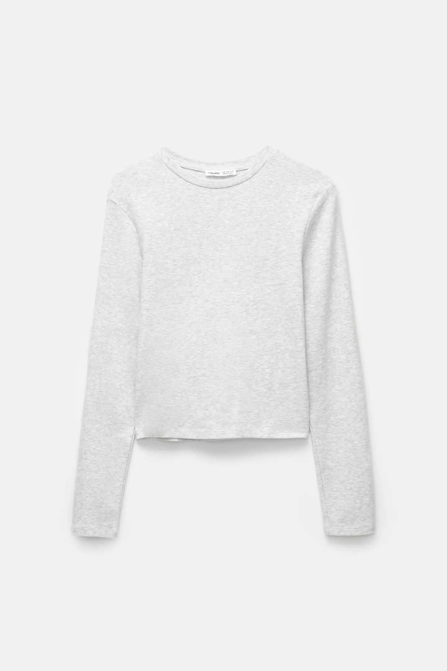 Long sleeve round neck T-shirt | PULL and BEAR UK
