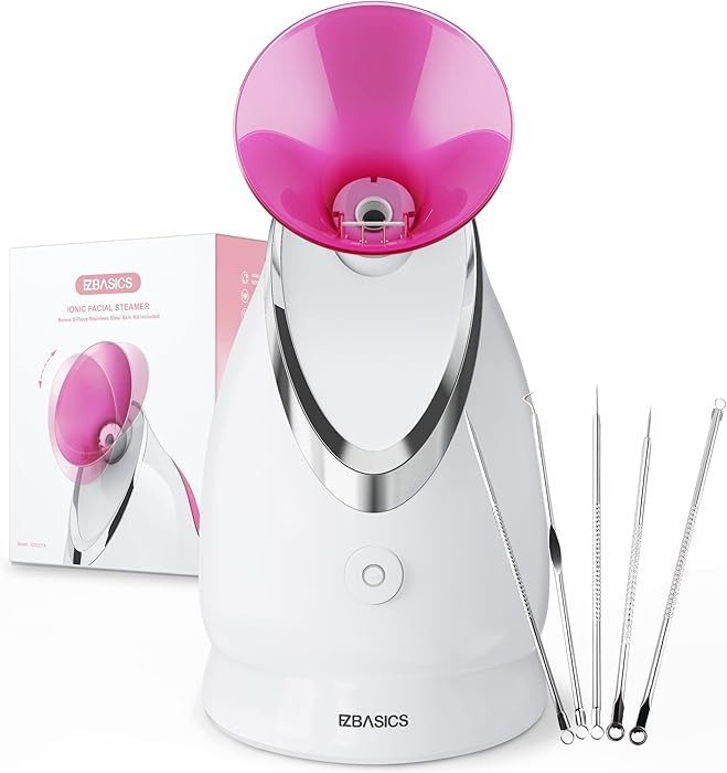 EZBASICS Facial Steamer Ionic Face Steamer for Home Facial, Warm Mist Humidifier Atomizer for Fac... | Amazon (US)