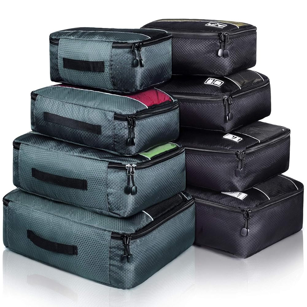 Packing Cubes Luggage Bags Organizer Durable Travel Accessories With Clothing Label | Amazon (US)