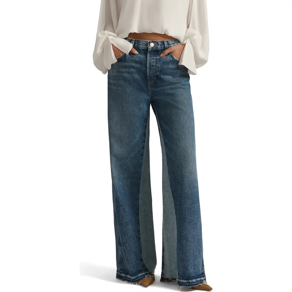 Favorite Daughter The Ollie Release Hem Low Rise Baggy Jeans in Charlestown at Nordstrom, Size 29 | Nordstrom