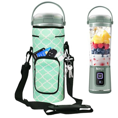 Storage Sleeve Bag for Ninja Blast Portable Blender with Shoulder Strap and Accessory Pocket Compatible with Ninja BC151NV/BC51NV/BC151BK/BC151CR/BC151EM/BC151PR/BC151WH Blast Portable Blender (Green) | Amazon (US)