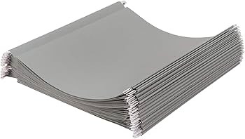 Amazon Basics Hanging File Folders, Letter Size, Gray, 25-Pack | Amazon (US)