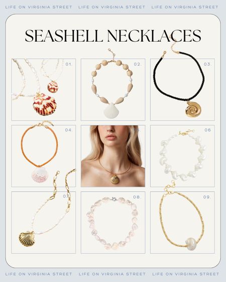 SEASHELL NECKLACES - I’m absolutely loving the new seashell necklace trend! Get all the mermaid aesthetic vibes with these shell necklace idea! Also linking a few pairs of seashell earrings.
.
#ltkseasonal #ltkfindsunder50 #ltkfindsunder100 #ltksalealert #ltkstyletip #ltkmidsize #ltkover40 

#LTKFindsUnder50 #LTKSaleAlert #LTKSeasonal