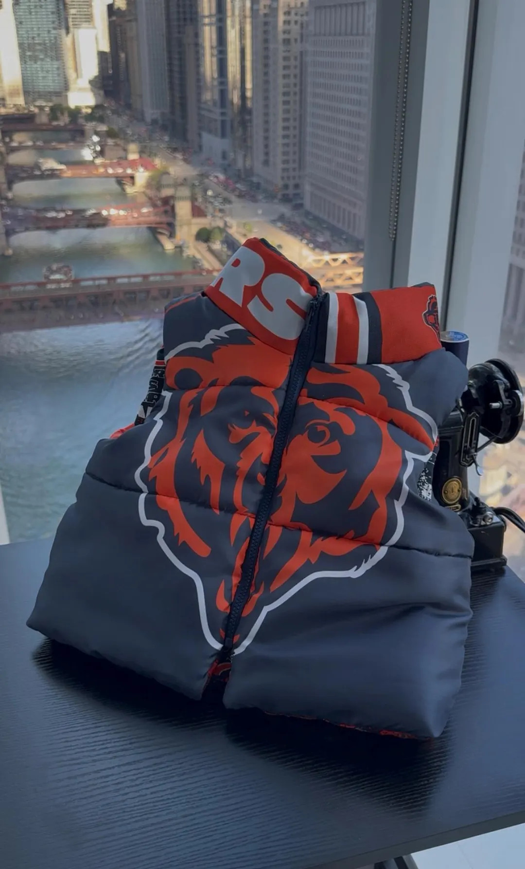 Upcycled Chicago Football Puffer Vest Made From a Flag! Women's Xxsmall/xsmall Cropped Vest - Ets... | Etsy (US)