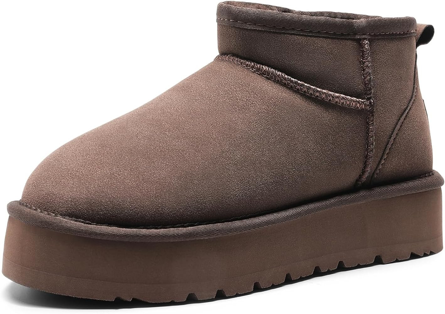 DREAM PAIRS Women's Snow Boots Platform Winter Boot, Faux Fur Lined Slip On Ankle Boots | Amazon (US)