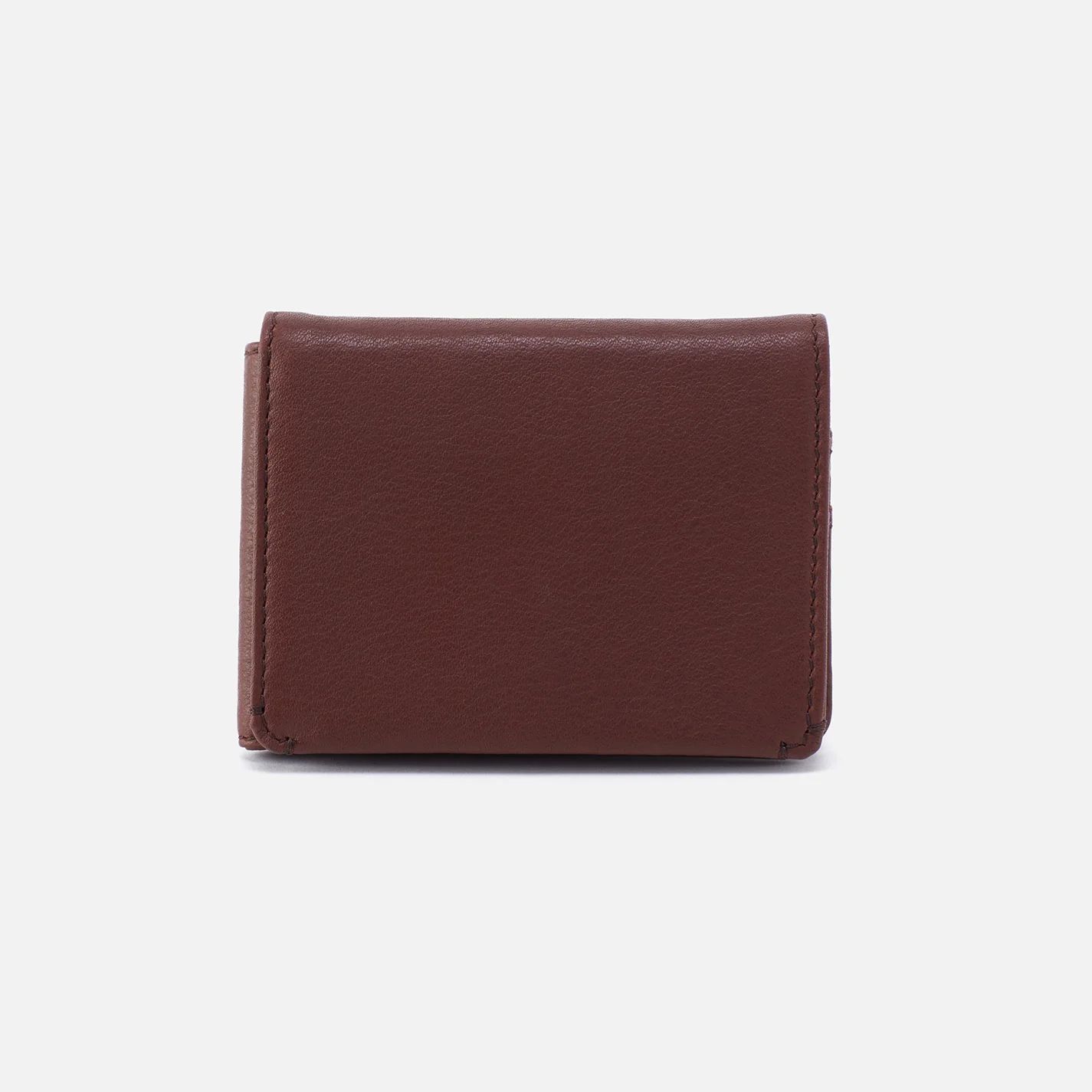 Men's Flap Wallet in Silk Napa Leather - Brown | HOBO Bags