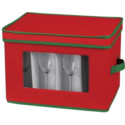 Household Essentials Holiday Stemware Flute Chest - Walmart.com | Walmart (US)