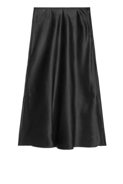 Asymmetrisch geschnittener Satinrock | H&M (DE, AT, CH, NL, FI)