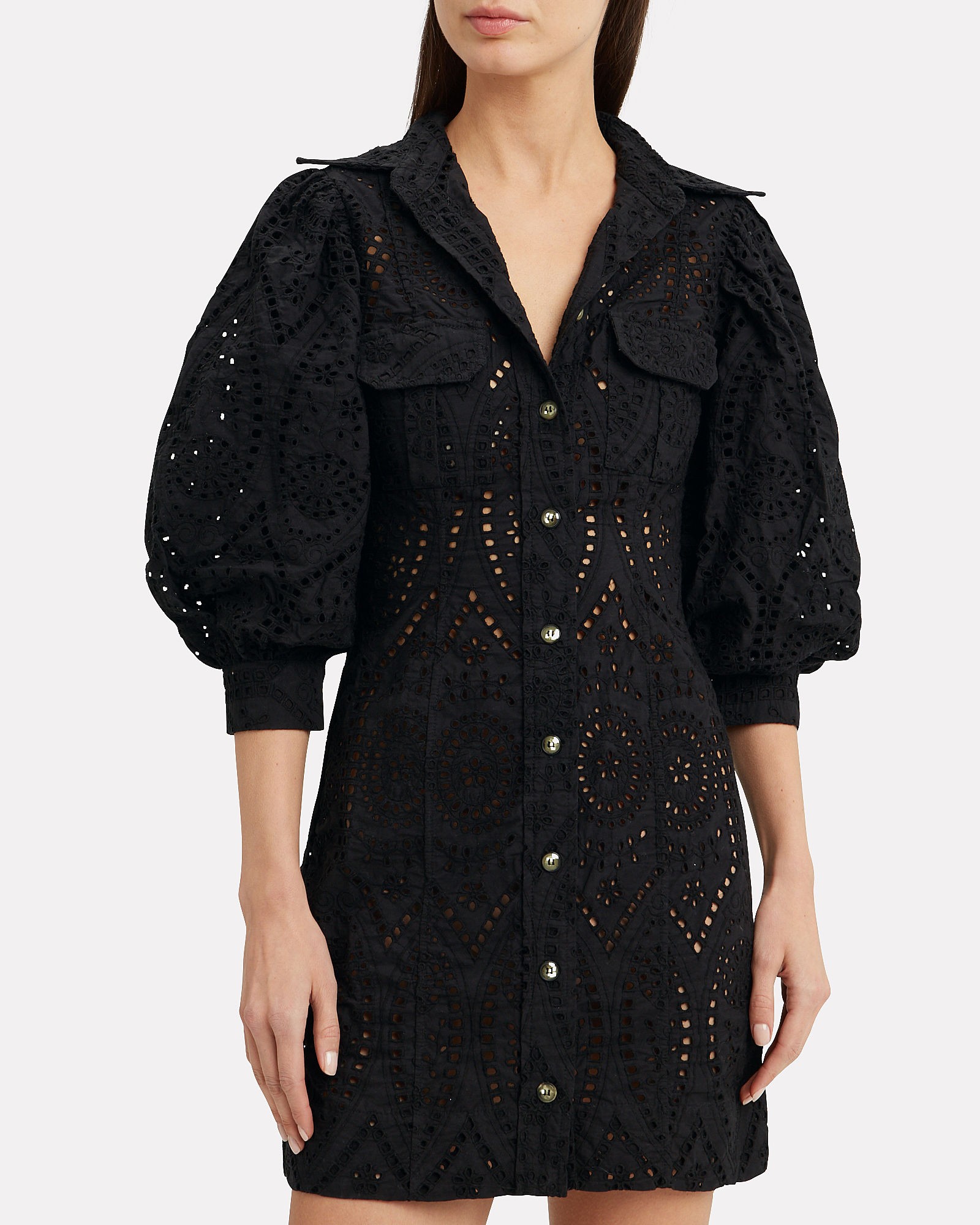 Online Only
	



GANNI
Broderie Anglaise Mini Dress


	
	
	
	

	Details
	https://www.intermixonli... | Intermix
