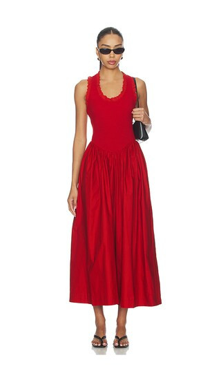 ROAME. Lucy Rib Maxi Dress in Red. - size XS | Revolve Clothing (Global)