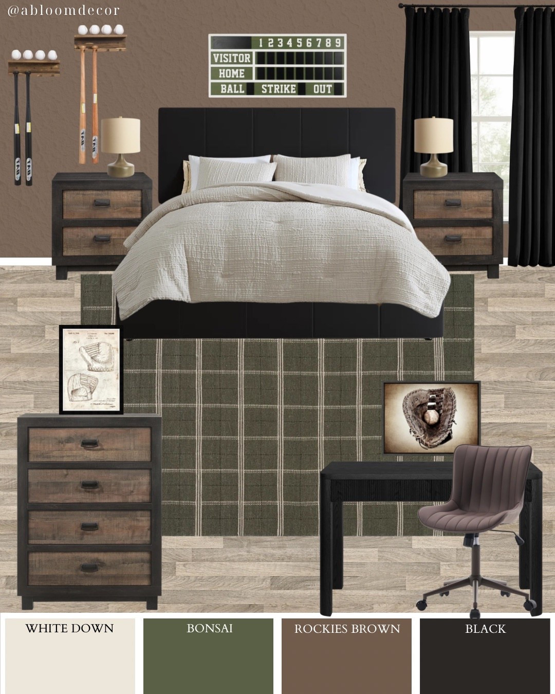 Rustic Black and Brown Baseball Teen Bedroom Makeoverr

#LTKHome #LTKKids #LTKmomlife