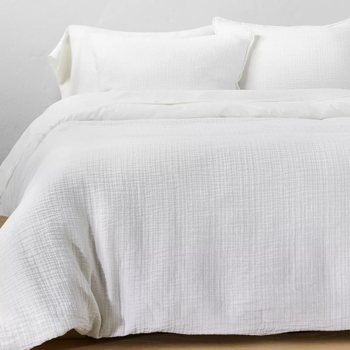 Textured Chambray Cotton Duvet Cover & Sham Set - Casaluna™ | Target