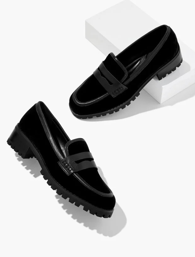 Gianna Velvet Penny Loafers | Talbots