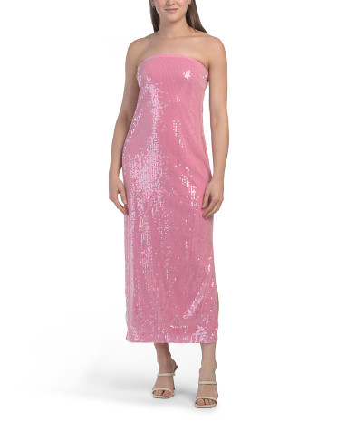 Strapless Sequins Maxi Dress | TJ Maxx