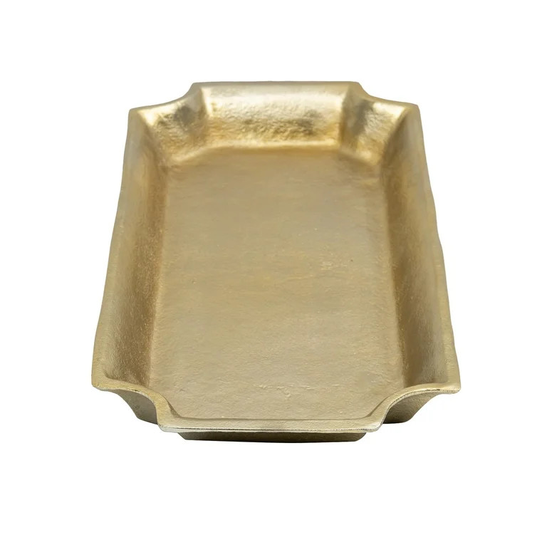 Better Homes & Gardens 17"x8" Gold Cast Metal Decorative Tray | Walmart (US)