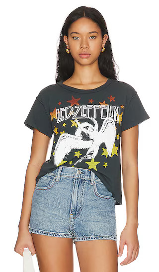 Led Zeppelin Icarus Stars Reverse Gf Tee in Vintage Black | Revolve Clothing (Global)