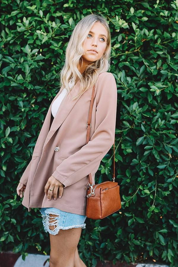 FashionPuzzle Triple Zip Small Crossbody Bag | Amazon (US)