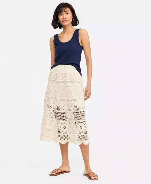 On 34th Women's Crochet Midi Skirt, Macy's Exclusive - Macy's | Macy's