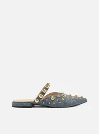 Mule Azul Jeans Fechada Studs | ZZ Mall (BR)