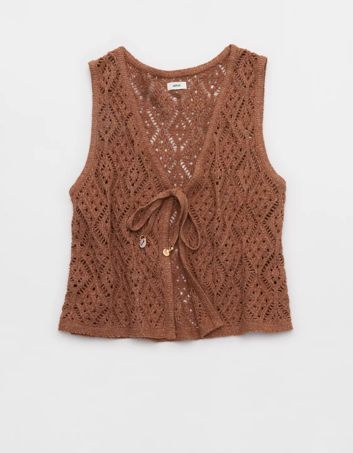 Aerie Crochet Tie Vest | American Eagle Outfitters (US & CA)