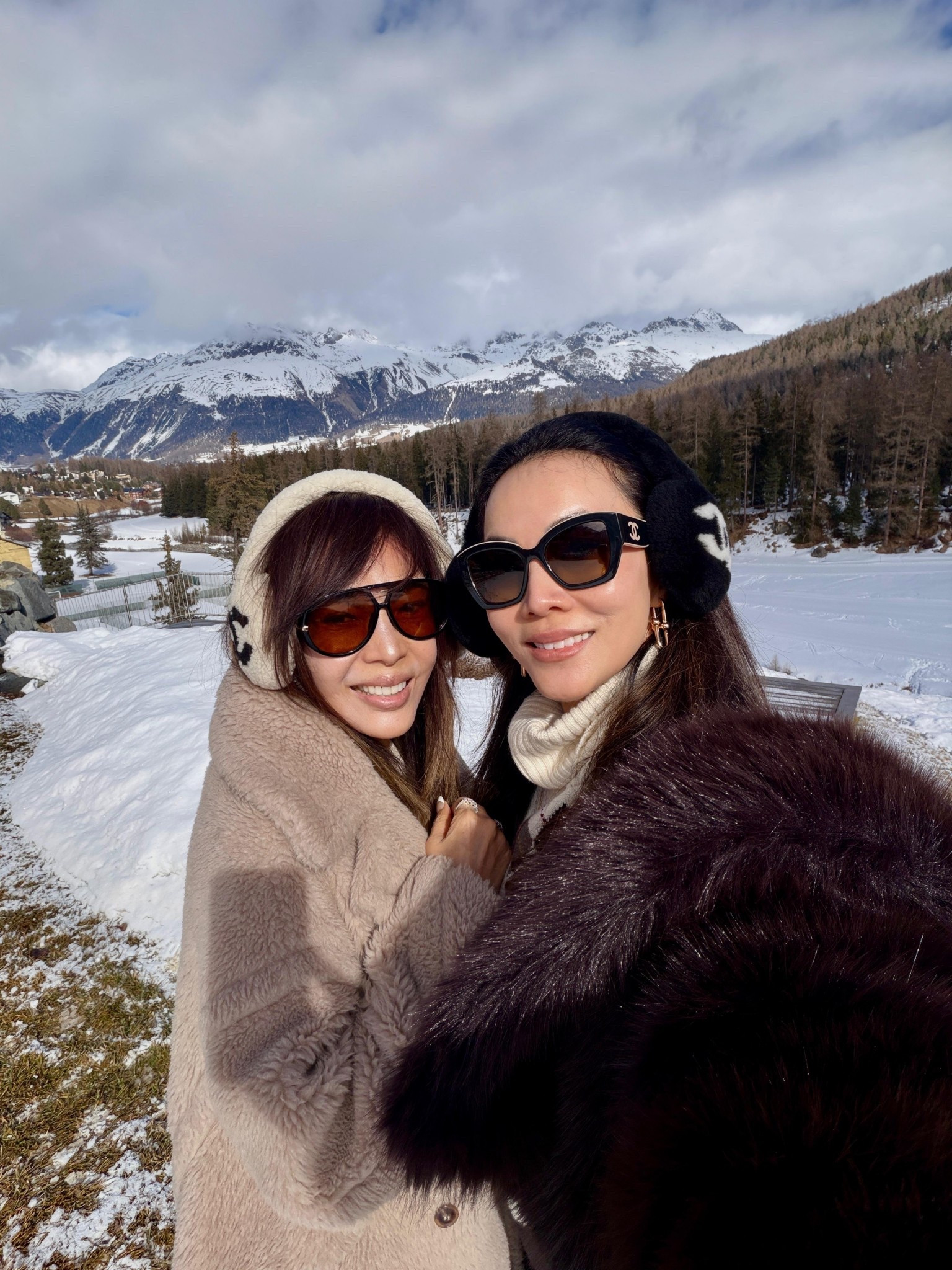 Winter neutrals in St. Moritz with my mom.  Cozy shearling coats, earmuffs, and oversized sunglasses for the cold mountain weather. Sharing our exact pieces and similar winter finds.

#ltkstyle #ltkwinter #ltktravel #winterstyle #winteroutfit #neutralstyle #shearlingcoat #cozywinter #winterlayers #stmoritz #europewinter #winterfashion #motherdaughter #luxewinter #classicelegance



#LTKTravel #LTKootd #LTKSeasonal
