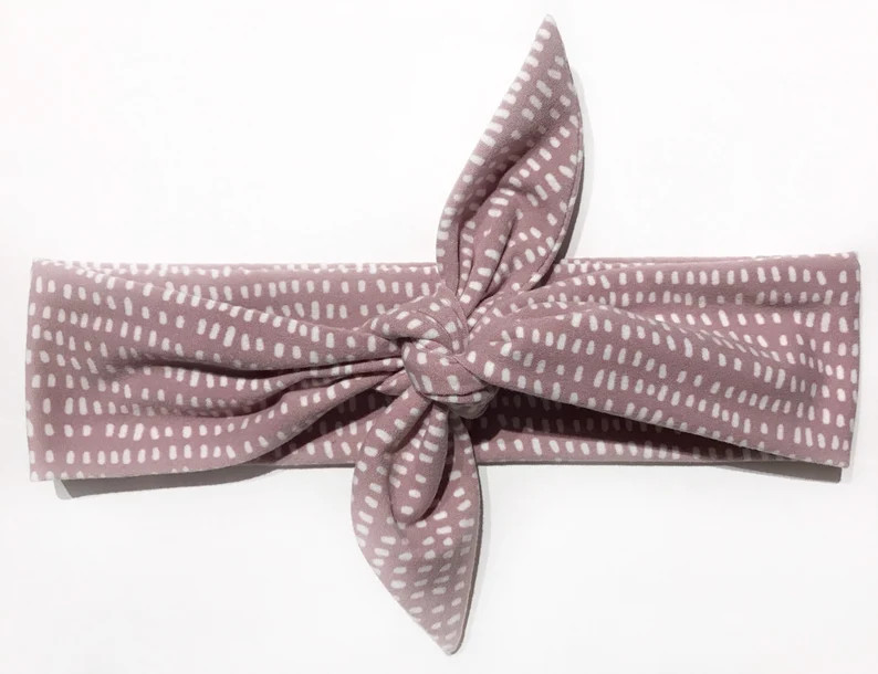 Personalized Purple Spotted Polkadot Tie Headband | Etsy (US)