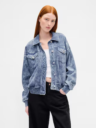 VintageSoft Relaxed Icon Sweatshirt Jacket | Gap (US)