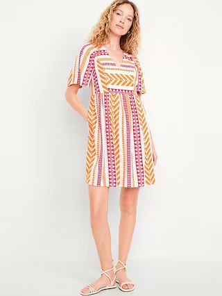 Jacquard Mini Swing Dress | Old Navy (US)